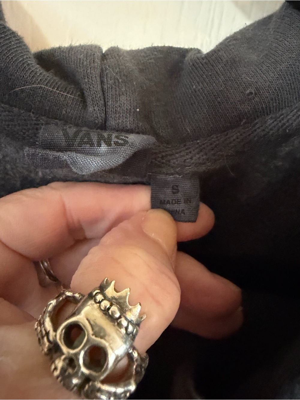 Vans Oversized Black Tie-Dye Zip Hoodie. Sz Small - Picture 4 of 4